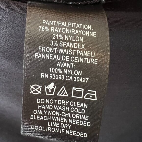 Nic + Zoe Pants Womens Size 8P Black Animal Print Pull On Ankle Side Slits - Picture 12 of 13